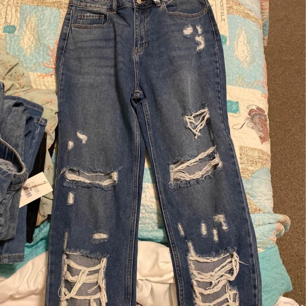 Cello Straight leg distressed jeans